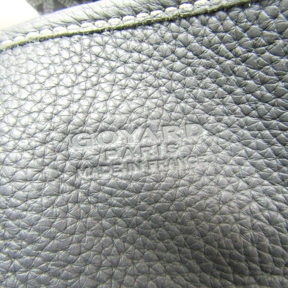Goyard Le Chic Du Chien Hardy PM Leather,Canvas Tote Bag Gray