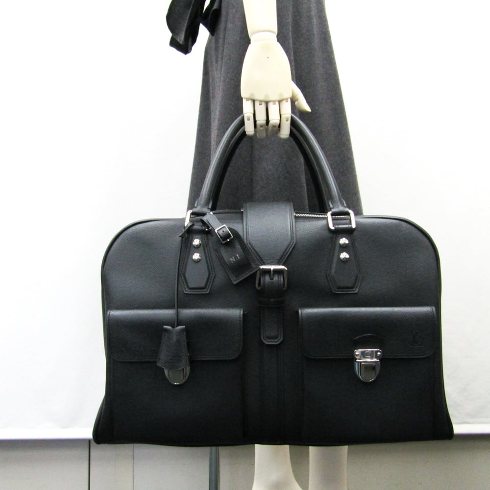 Pre-Owned Louis Vuitton Second Bag Veraia Black Ardoise Taiga