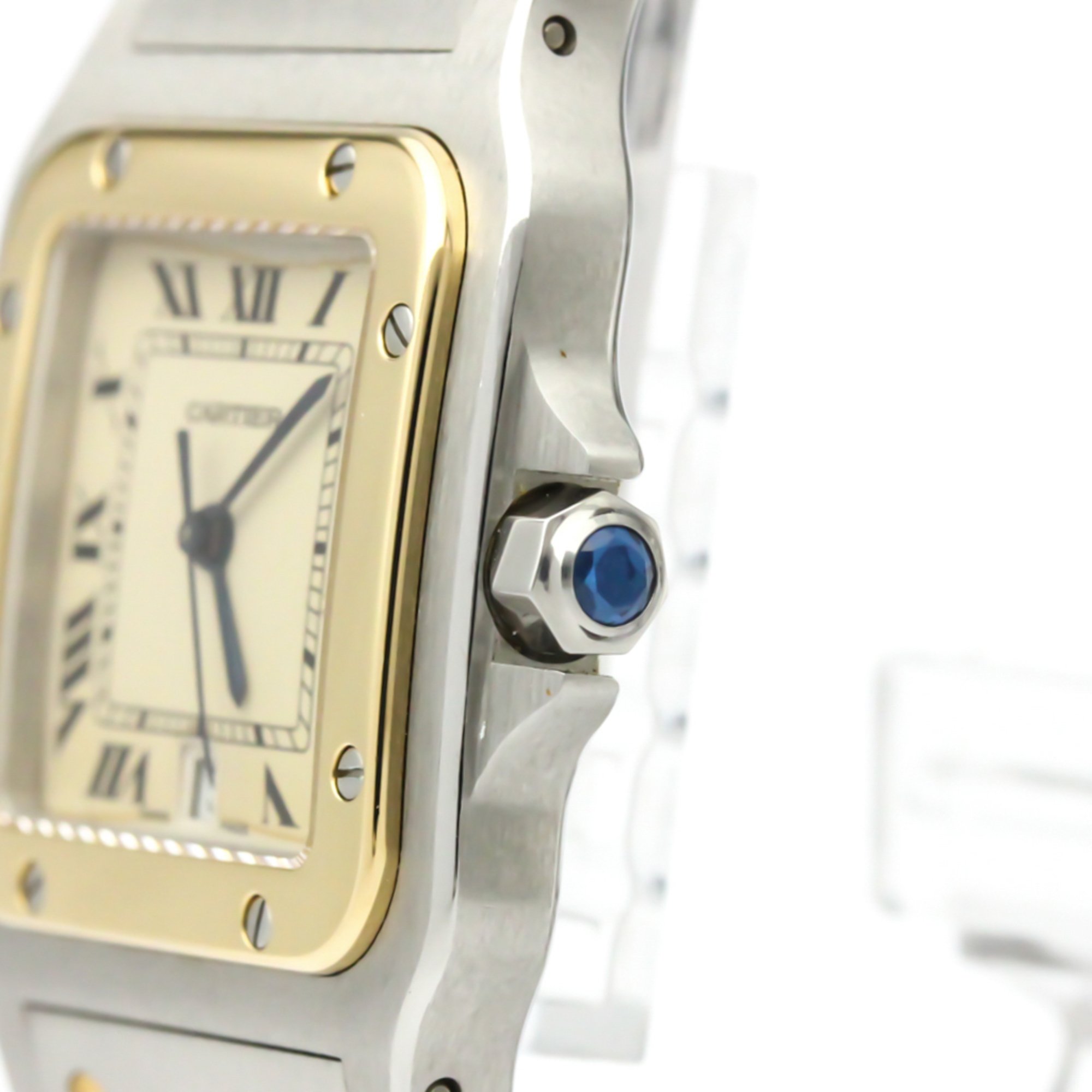 Cartier Santos Galbee Quartz Stainless Steel,Yellow Gold (18K) Men's Dress Watch