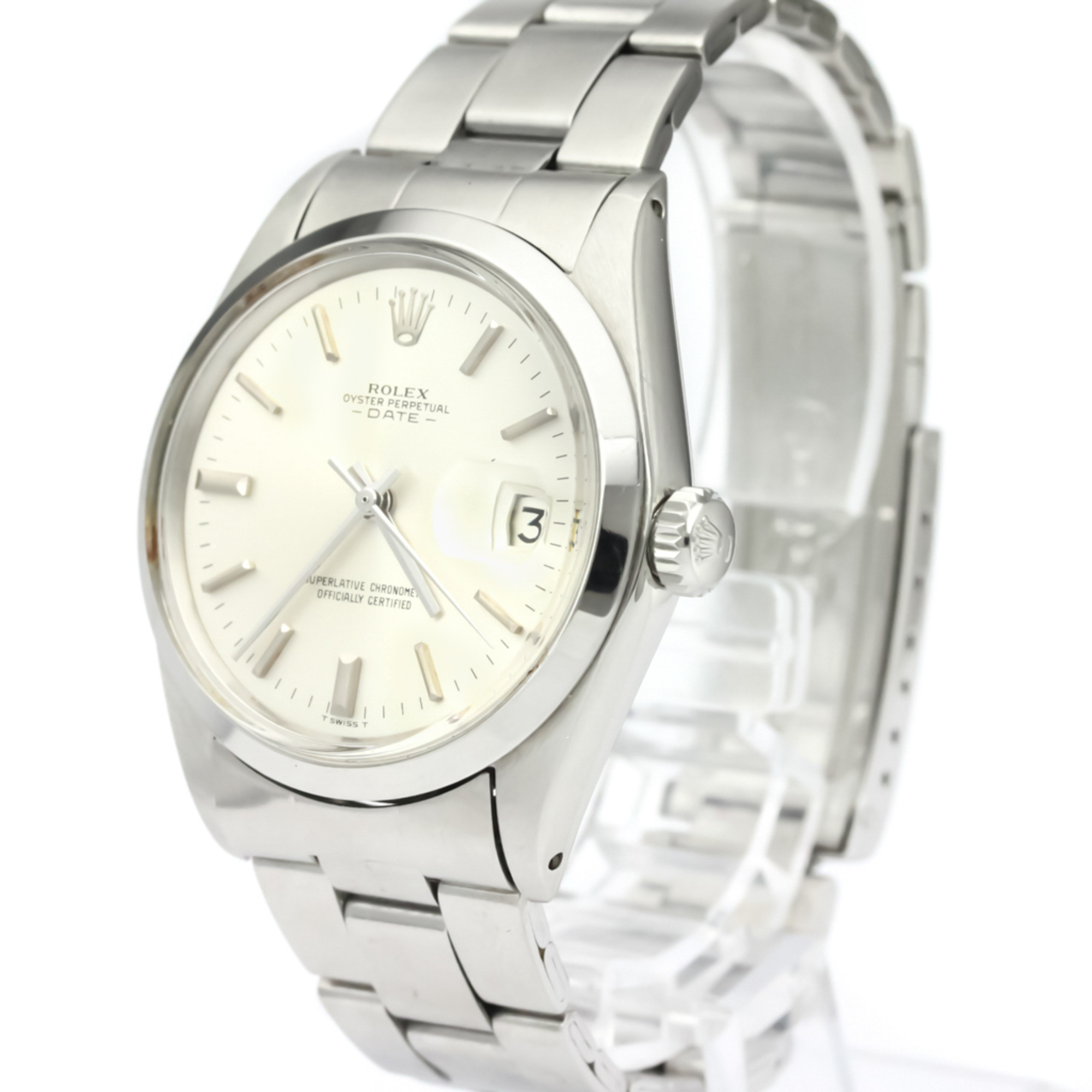 ROLEX Oyster Perpetual Date 1500 Steel Automatic Mens Watch