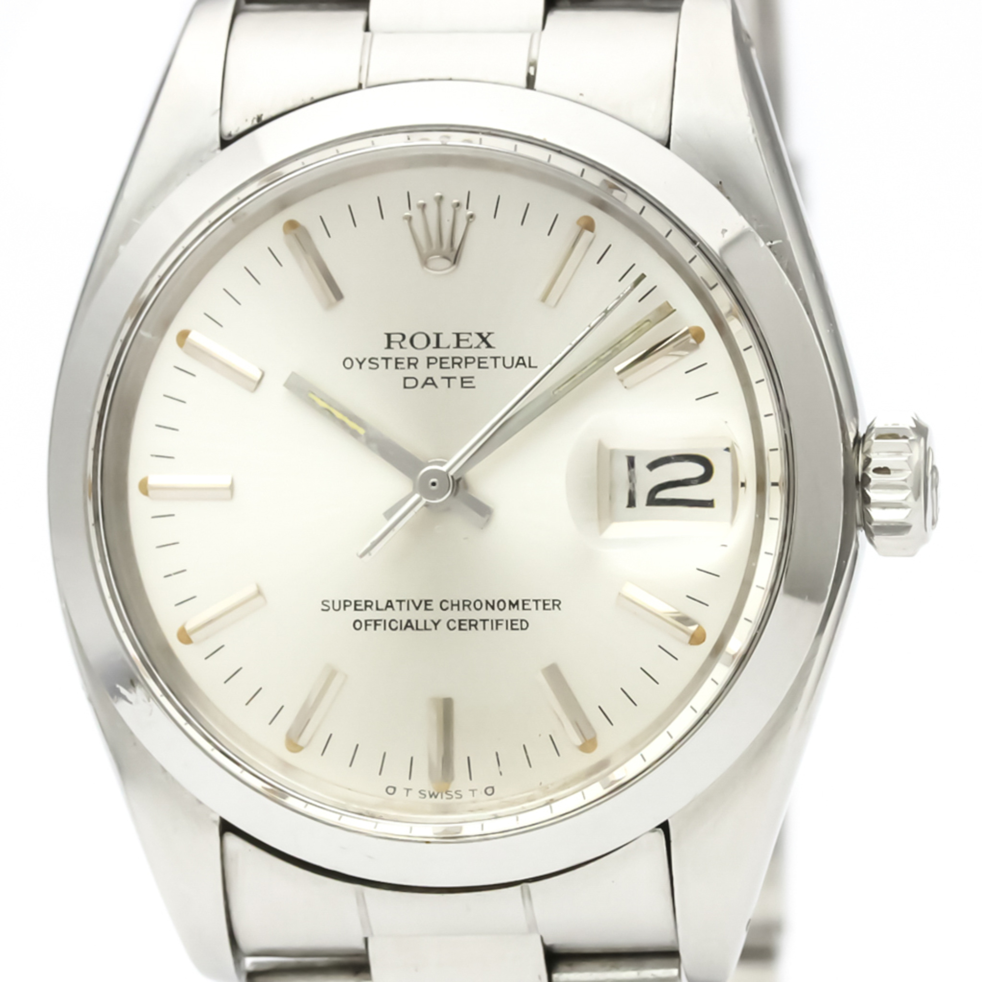 ROLEX Oyster Perpetual Date 1500 Steel Automatic Mens Watch