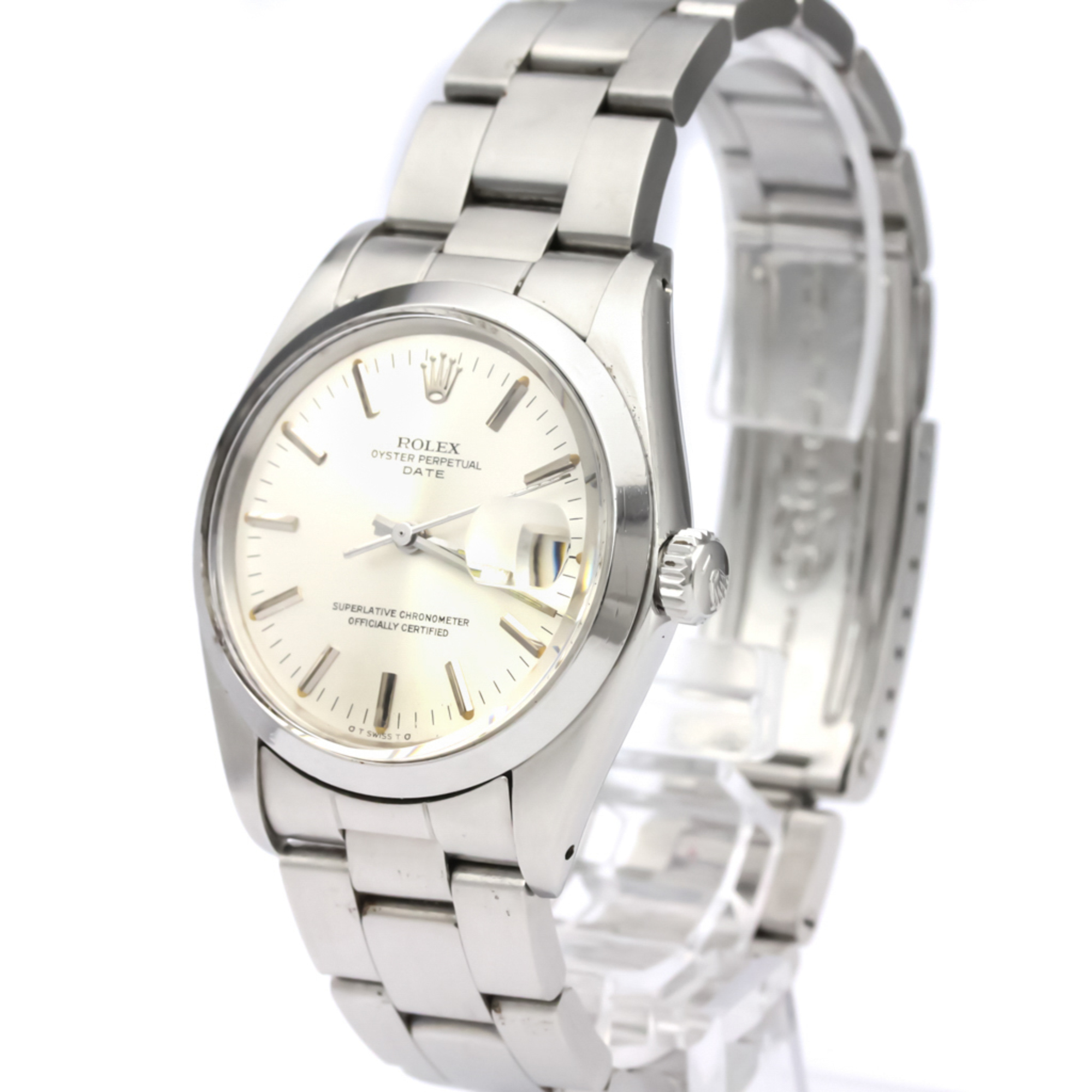 ROLEX Oyster Perpetual Date 1500 Steel Automatic Mens Watch