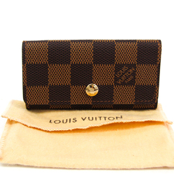 Louis Vuitton Damier 4 Key Holder N62631 Women's Damier Canvas Key Case Ebene