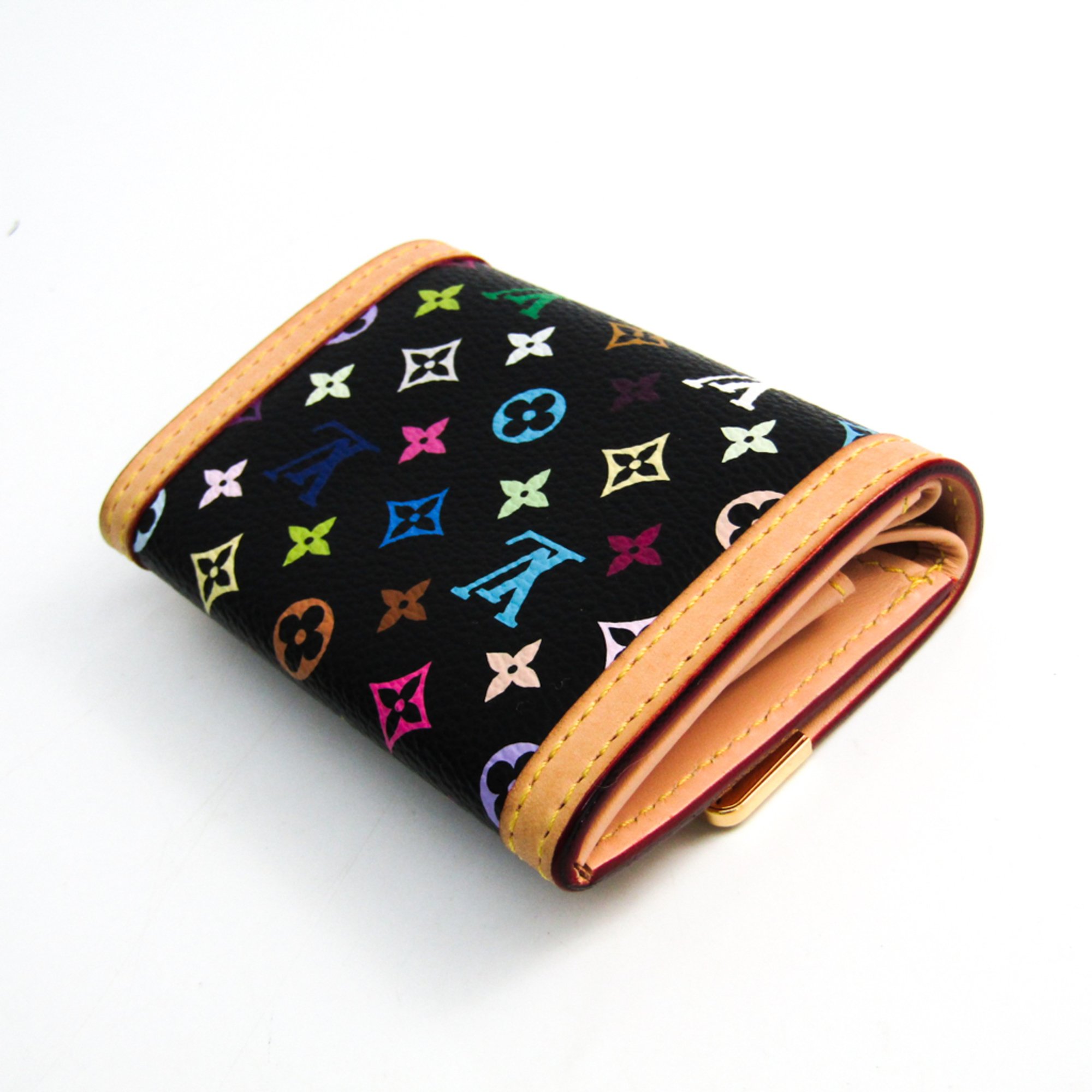 Louis Vuitton Monogram Multicolore M92656 Flat Coin Purse Monogram Multicolore Coin Purse/coin Case Noir