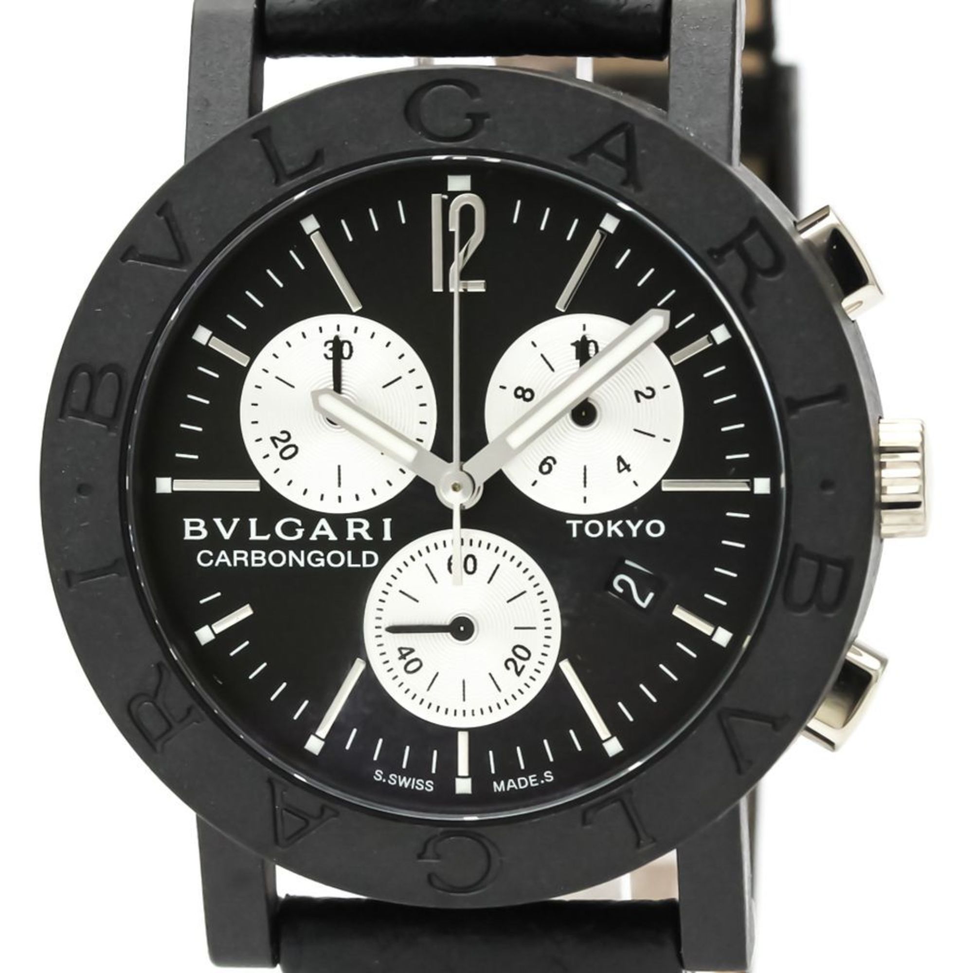 BVLGARI Carbon Gold Chronograph Unisex Limited Watch BB38CLCH