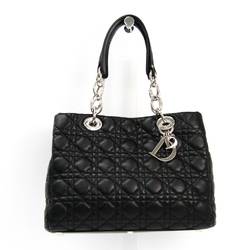 Christian Dior Canage/Lady Dior Women's Leather Handbag Black
