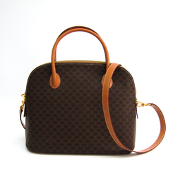 Celine Macadam Women's PVC,Leather Handbag,Shoulder Bag Brown