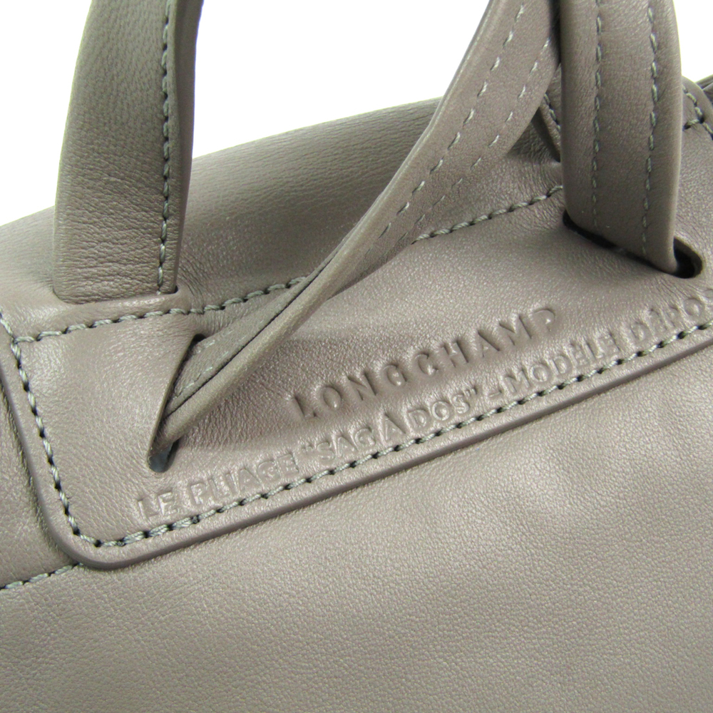 Longchamp Le Pliage Cuir 1306 737 274 Women's Leather Backpack Grayish