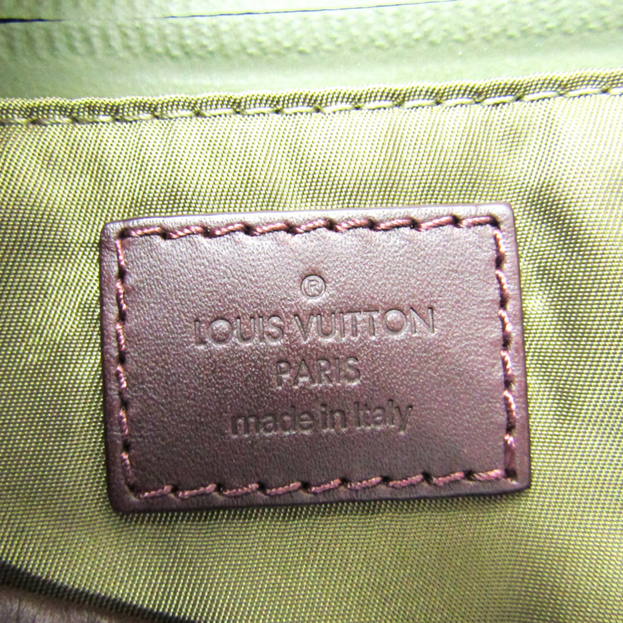 Louis Vuitton Damier Challenge N41239 Men's Shoulder Bag Fluorescent Yellow,Khaki