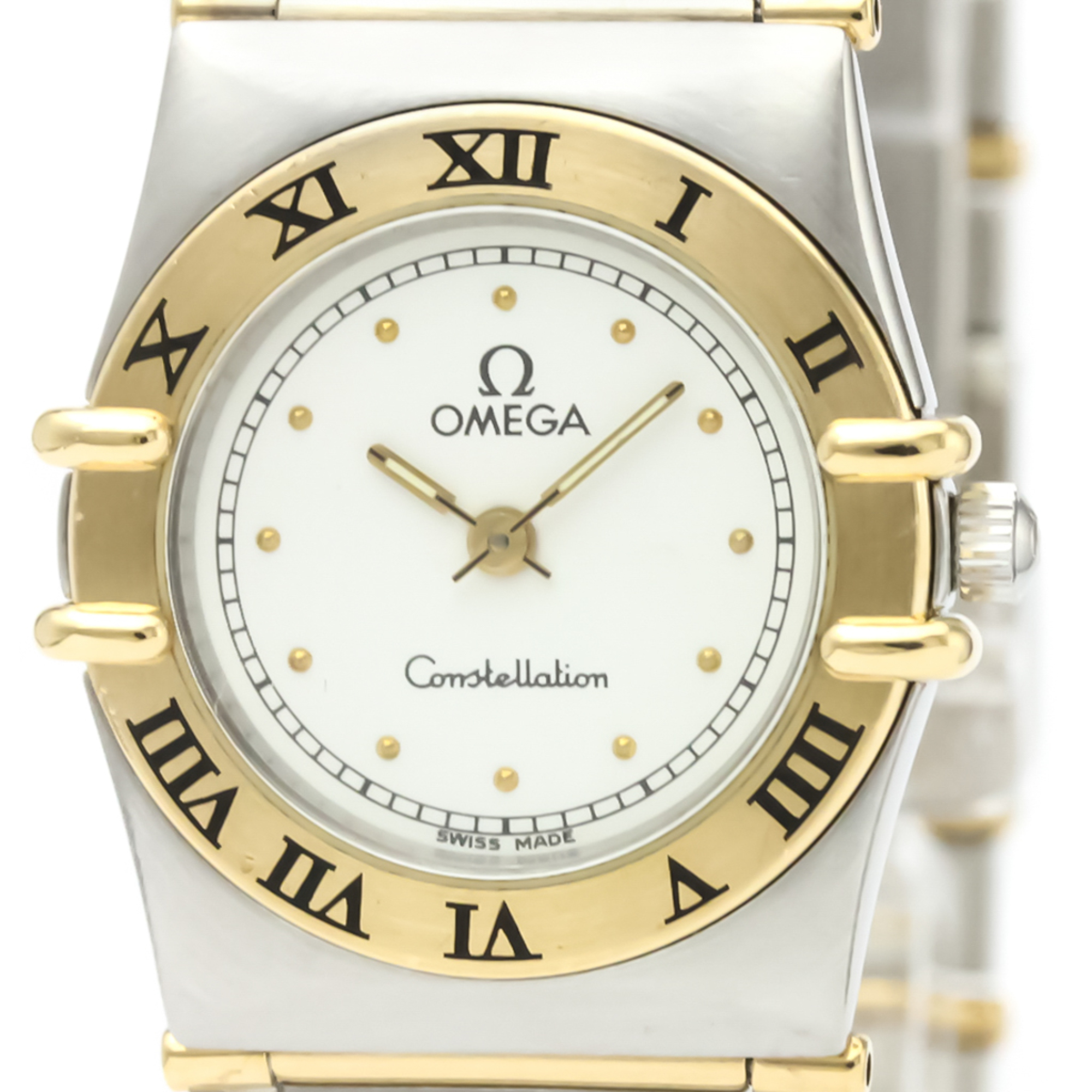 OMEGA Constellation 18K Gold Steel Ladies Watch 795.1080