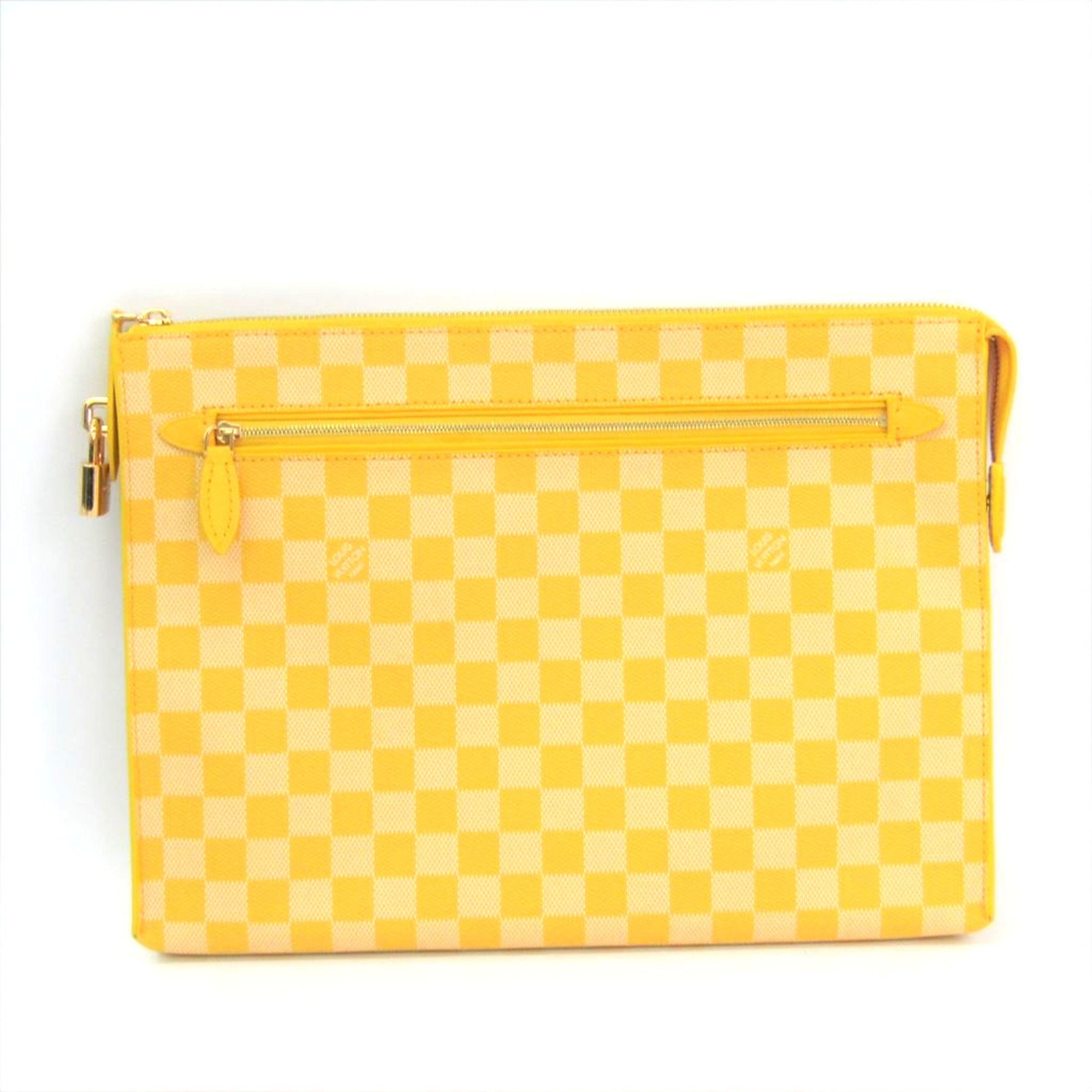 Louis Vuitton Damier Color Kit N41316 Unisex Clutch Bag Mimosa