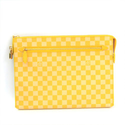 Louis Vuitton Damier Color Kit N41316 Unisex Clutch Bag Mimosa