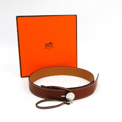 Hermes Sellier Women's Leather Belt Brown 65