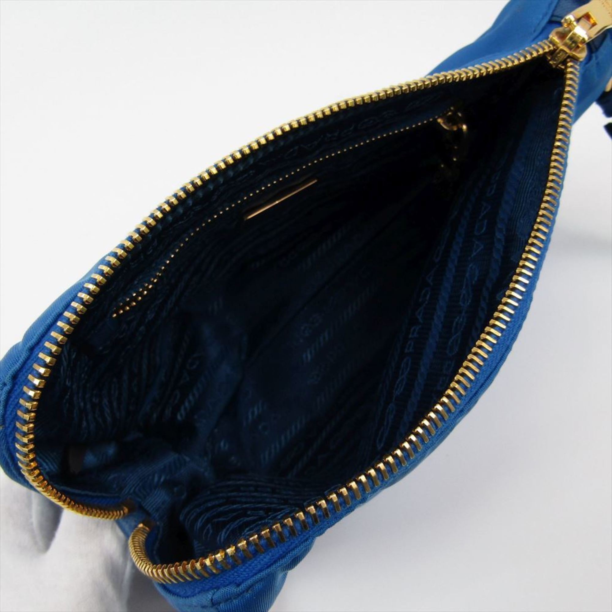 Prada 1N1866 Women's Tessuto Pouch Azzurro