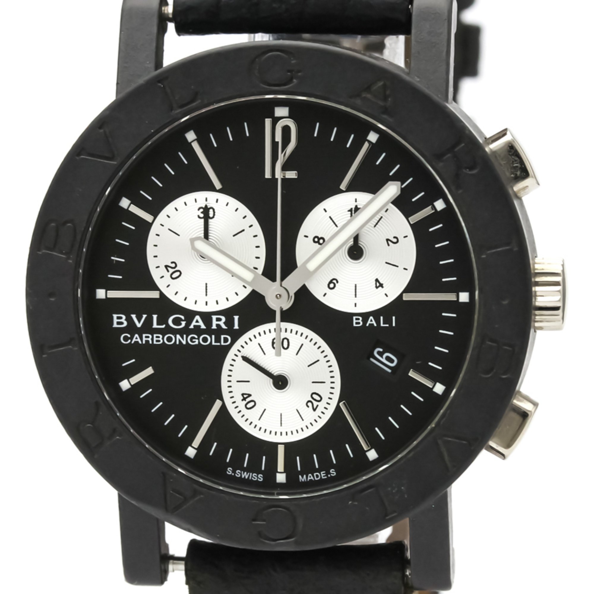 BVLGARI Carbon Gold Chronograph Unisex Limited Watch BB38CLCH