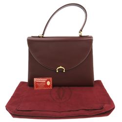 Cartier Hand bag Must Leather Wine red
