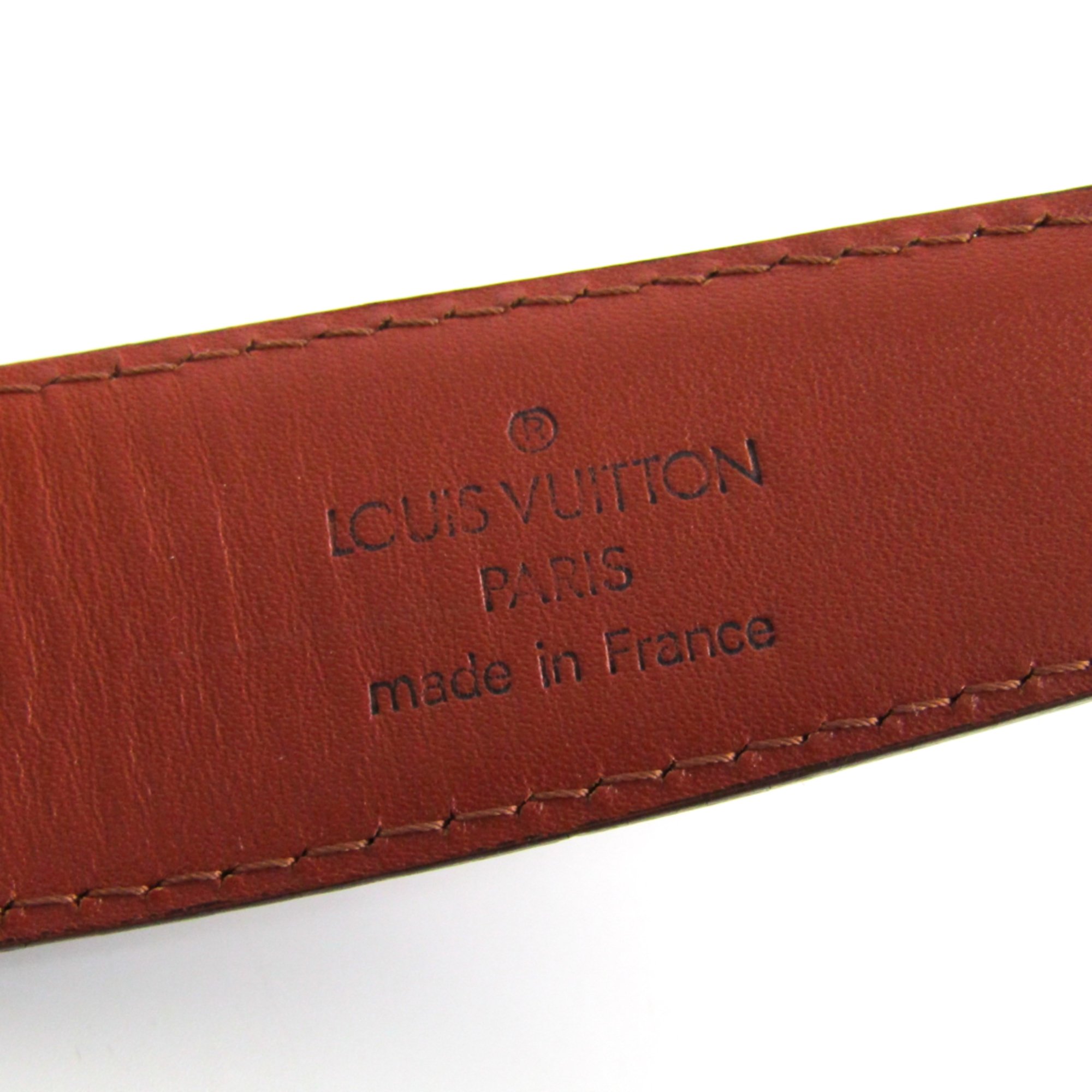 Louis Vuitton Epi Men's Epi Leather Belt Brown,Gold 85 Ceinture Classic