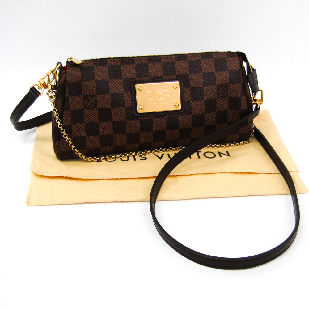 LOUIS VUITTON LV Eva Chain shoulder Clutch Crossbody Bag N55213 Damier  Ebene