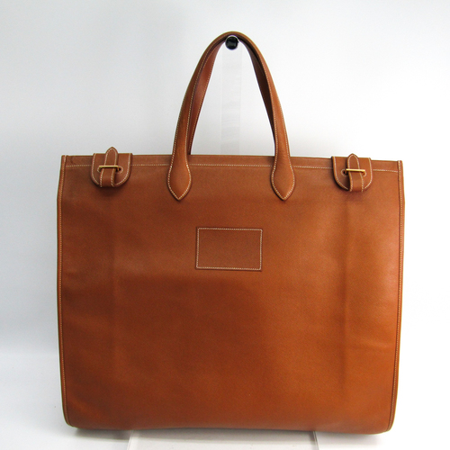 HERMES HAC 50 Cognac Tan Brown Veau Epsom Men's Women's Travel Hardware  Tote Bag