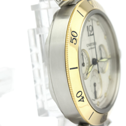 CARTIER Pasha 38 Chronograph 18K Gold Steel Watch W31036T6