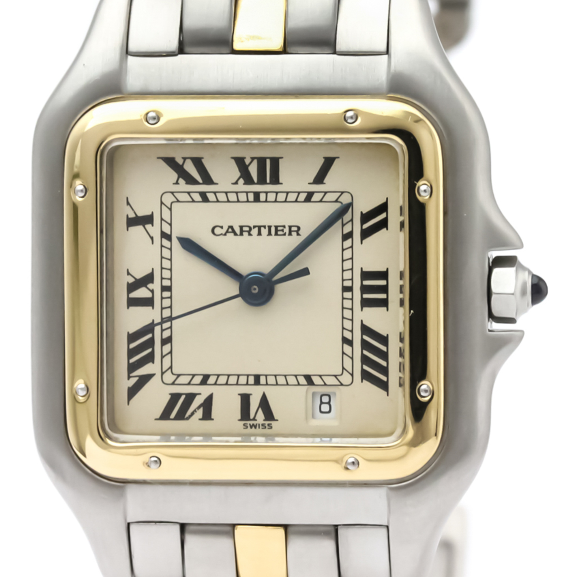 CARTIER Panthere 18K Gold Steel Quartz Mid Size Watch