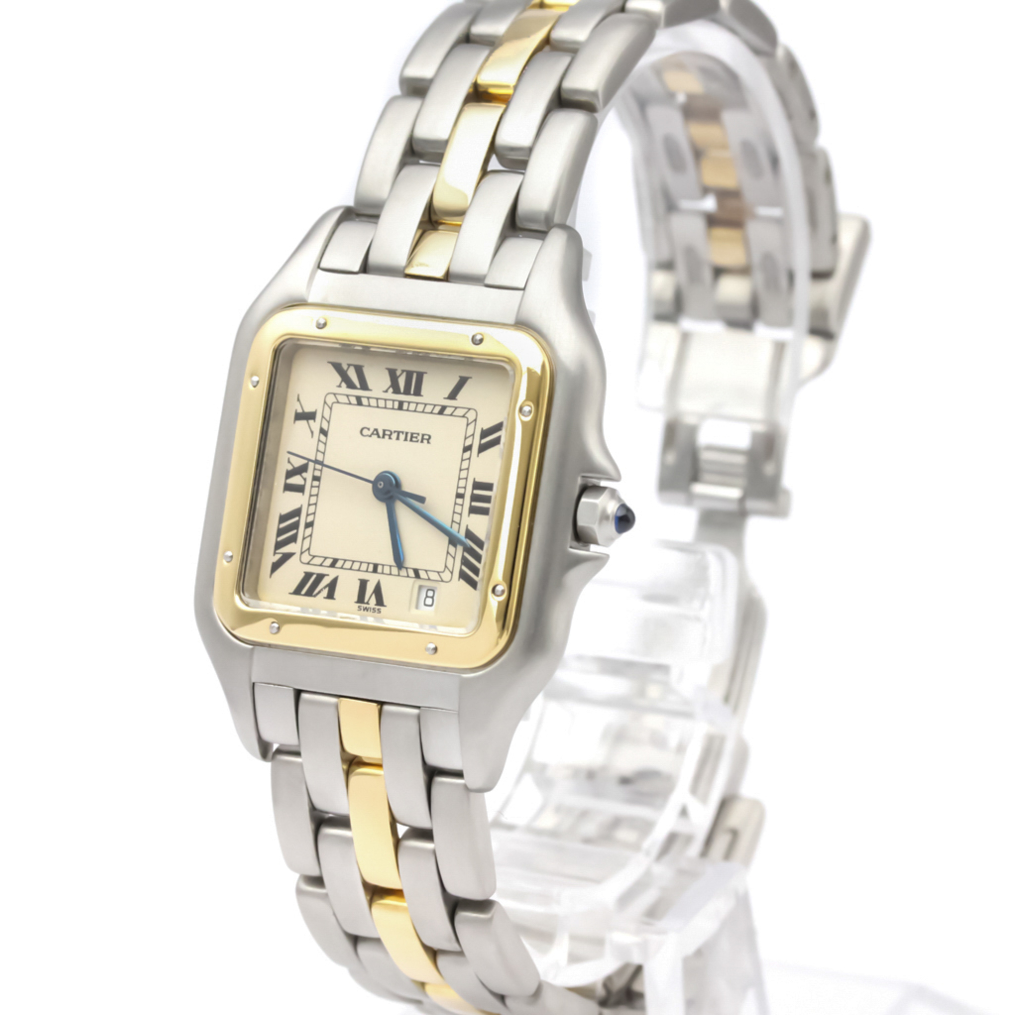 CARTIER Panthere 18K Gold Steel Quartz Mid Size Watch