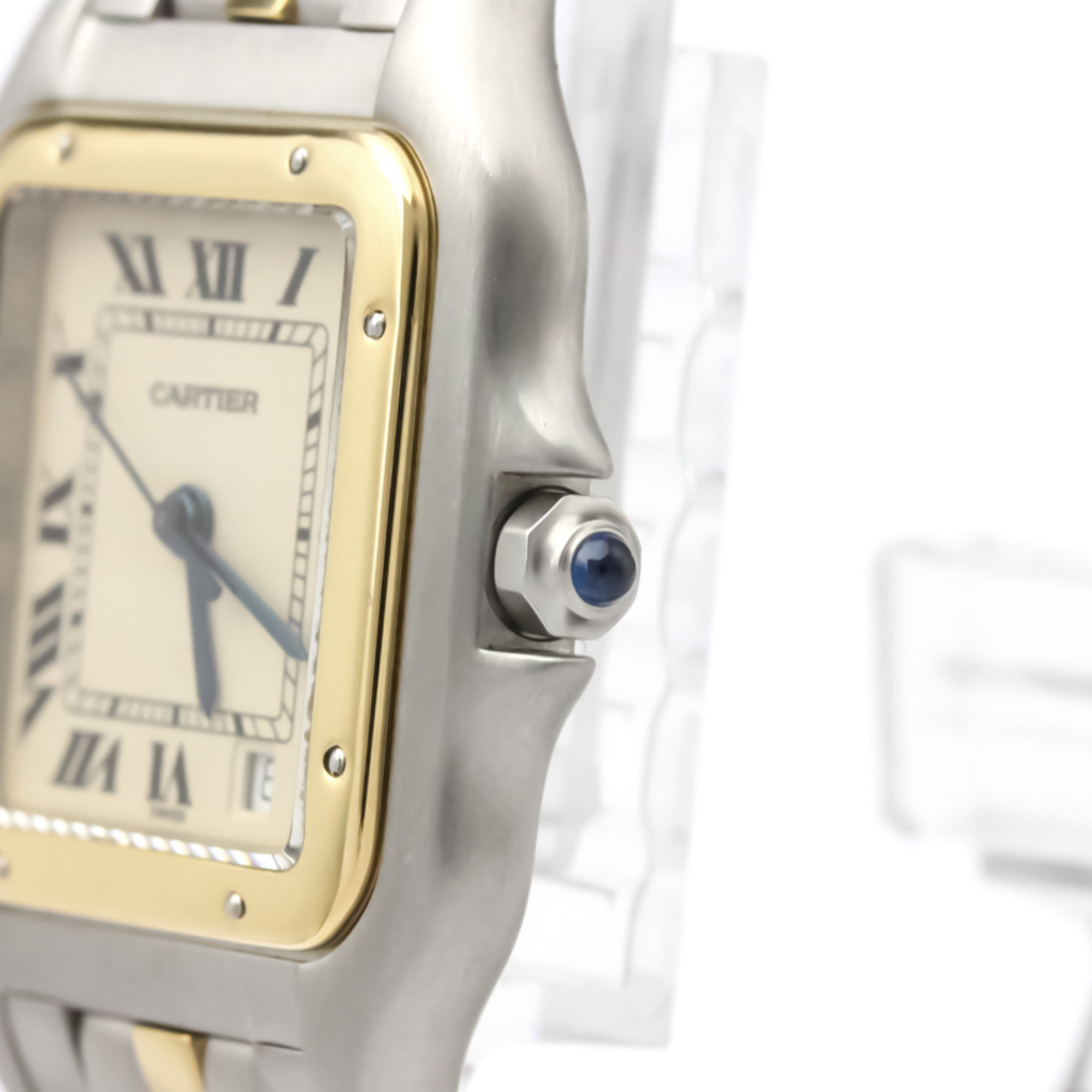 CARTIER Panthere 18K Gold Steel Quartz Mid Size Watch