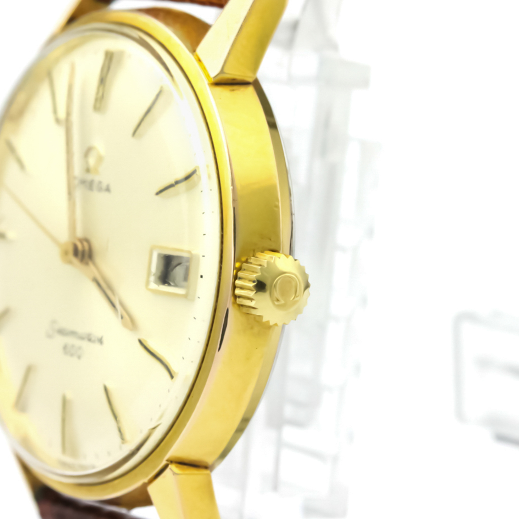 Omega Seamaster Mechanical Gold Plated Men's Dress Watch 136.001