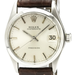 ROLEX Oyster Date Precision 6466 Steel Hand-Winding Mid Size Watch