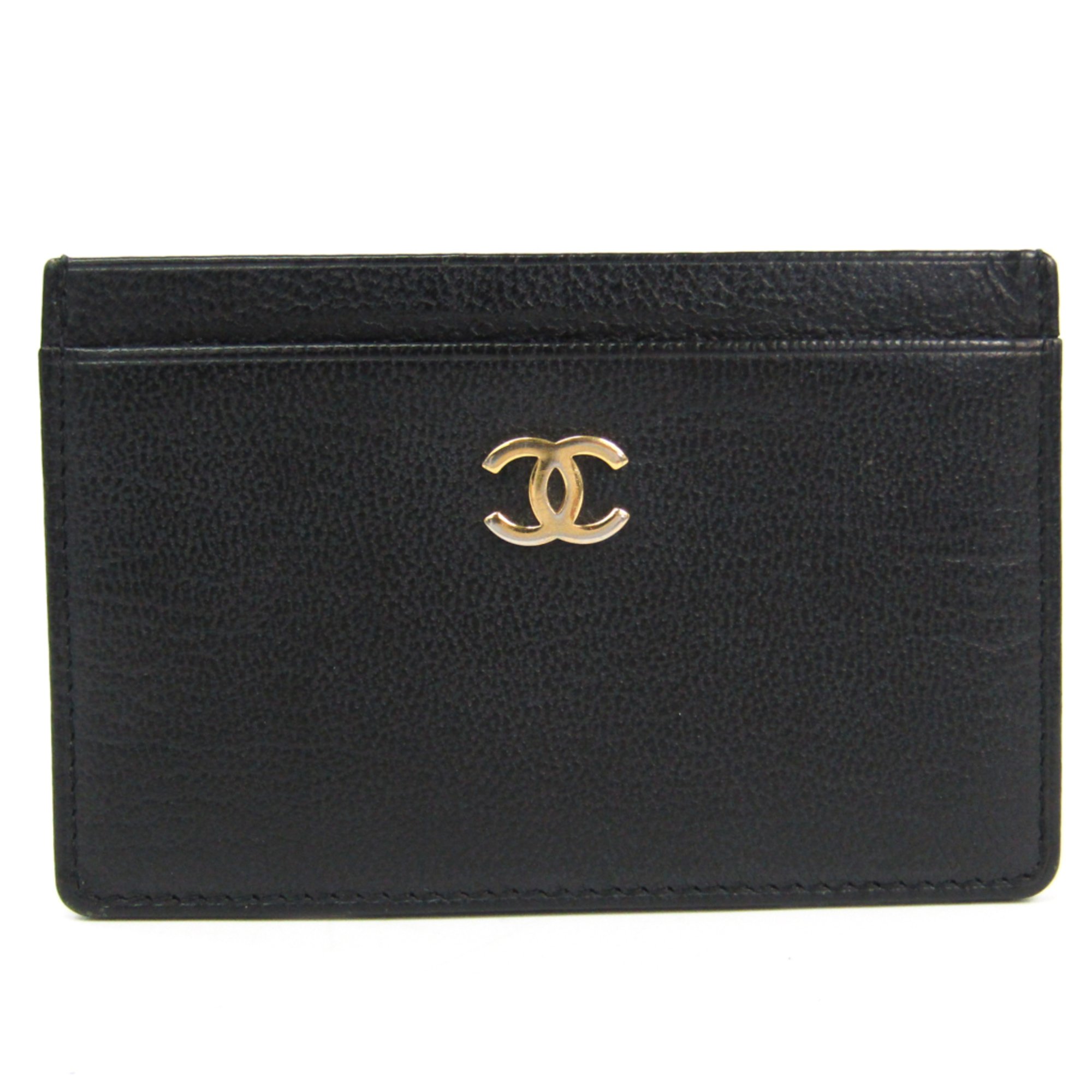 Chanel Leather Card Case Black