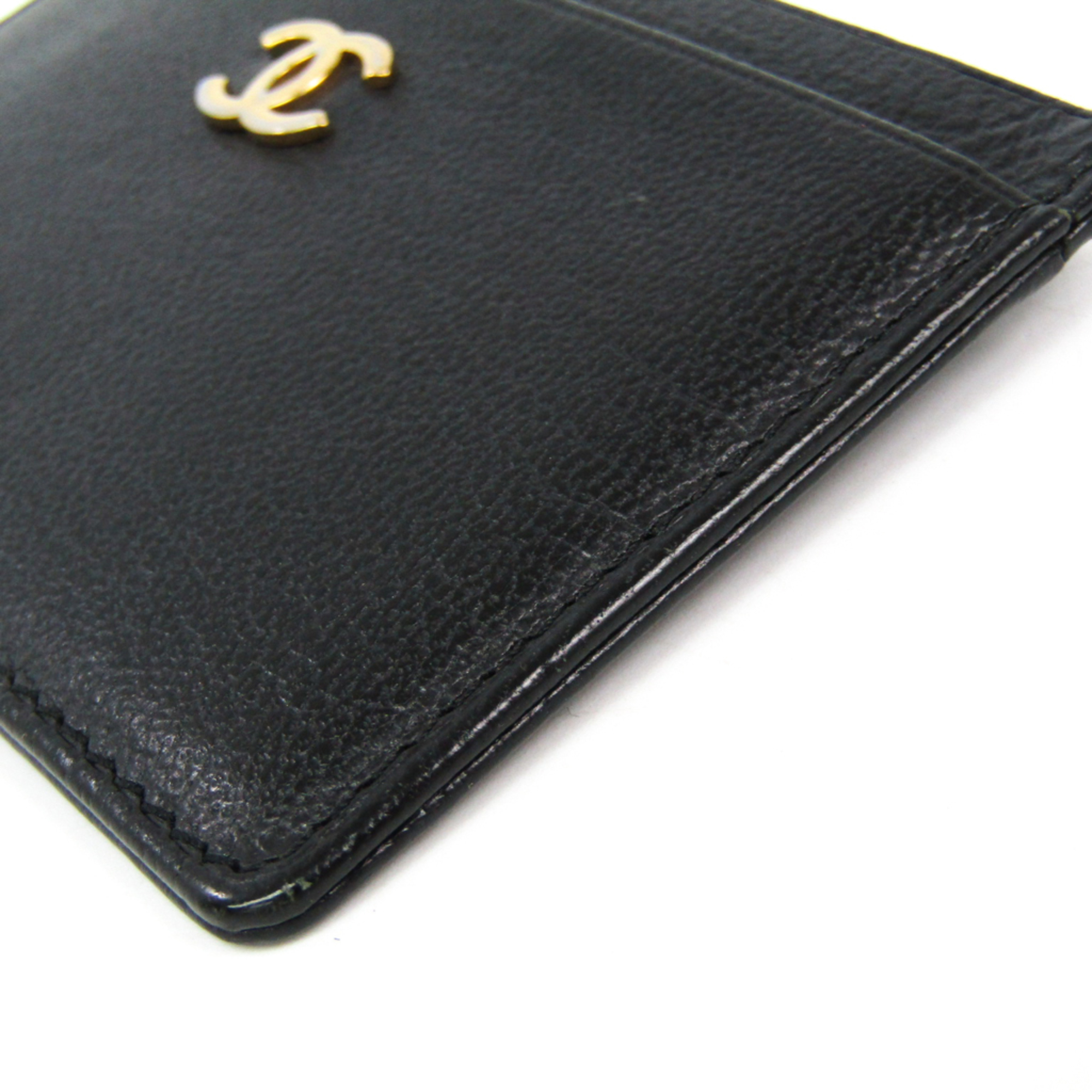 Chanel Leather Card Case Black