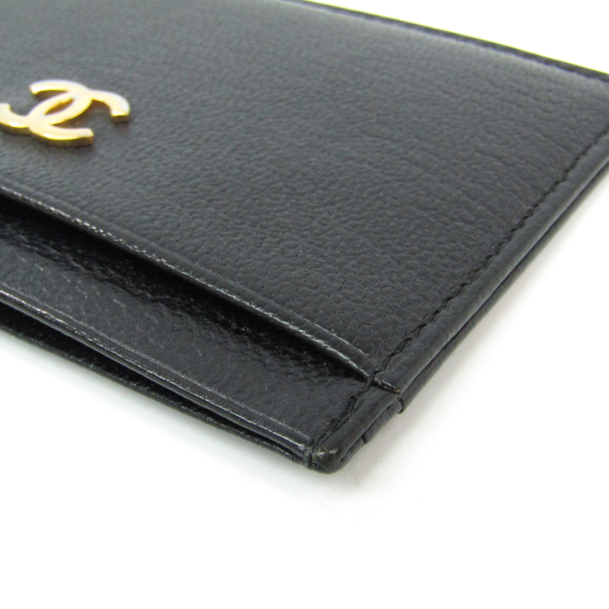 Chanel Leather Card Case Black