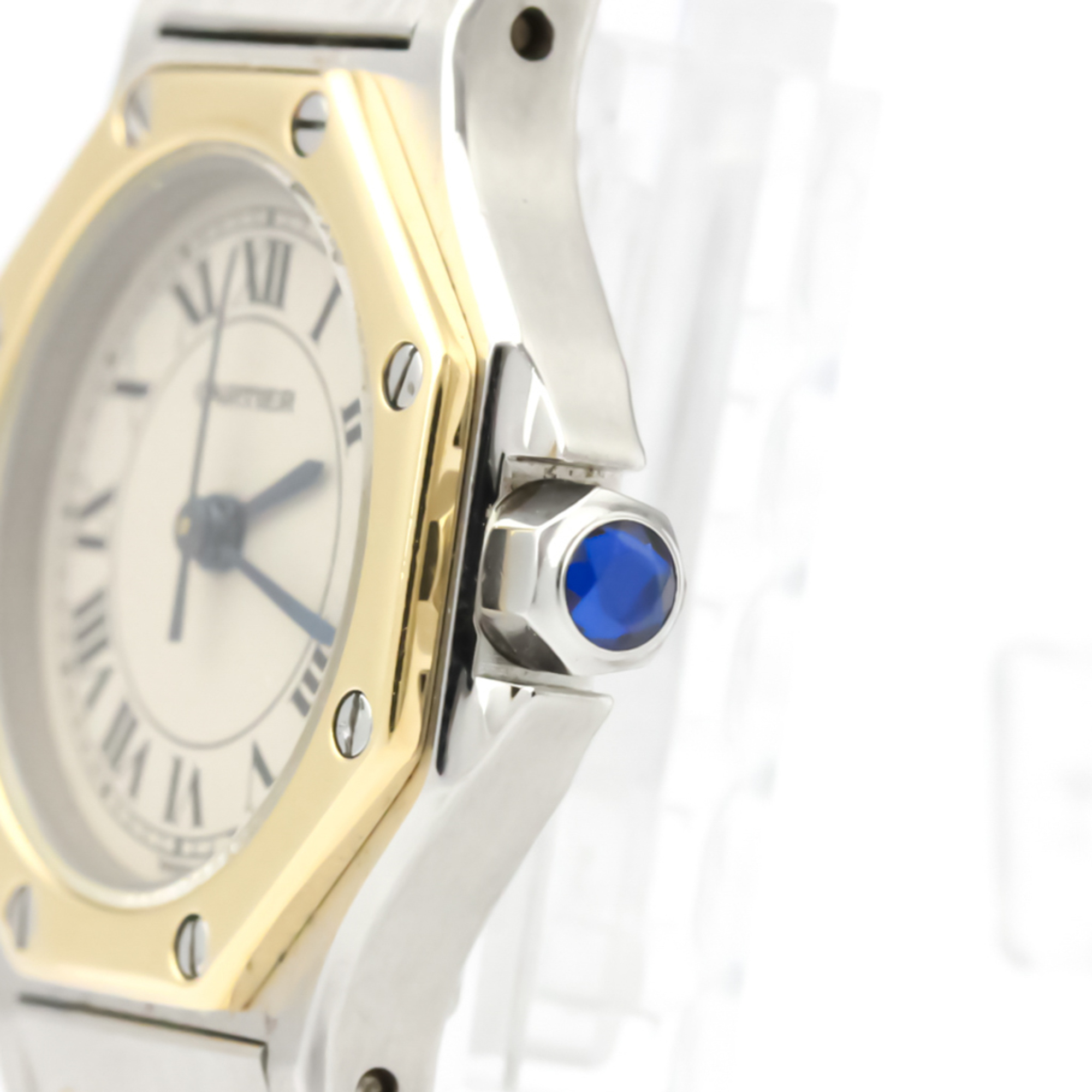 Cartier Santos Octagon Quartz Stainless Steel,Yellow Gold (18K) Women's Dress Watch 187903