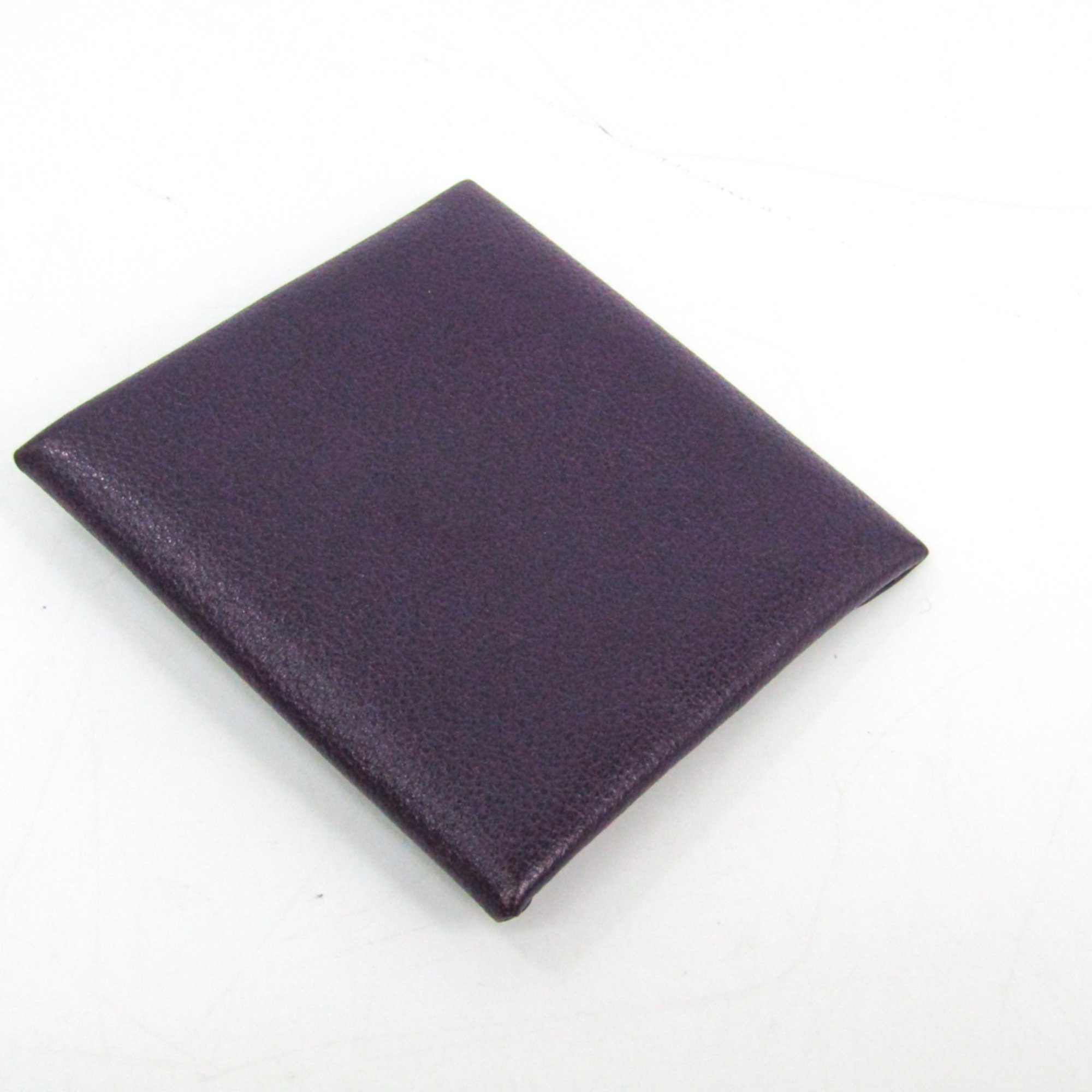 Hermes Bastia Unisex Leather Coin Purse/coin Case Purple