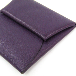 Hermes Bastia Unisex Leather Coin Purse/coin Case Purple