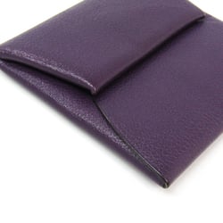 Hermes Bastia Unisex Leather Coin Purse/coin Case Purple