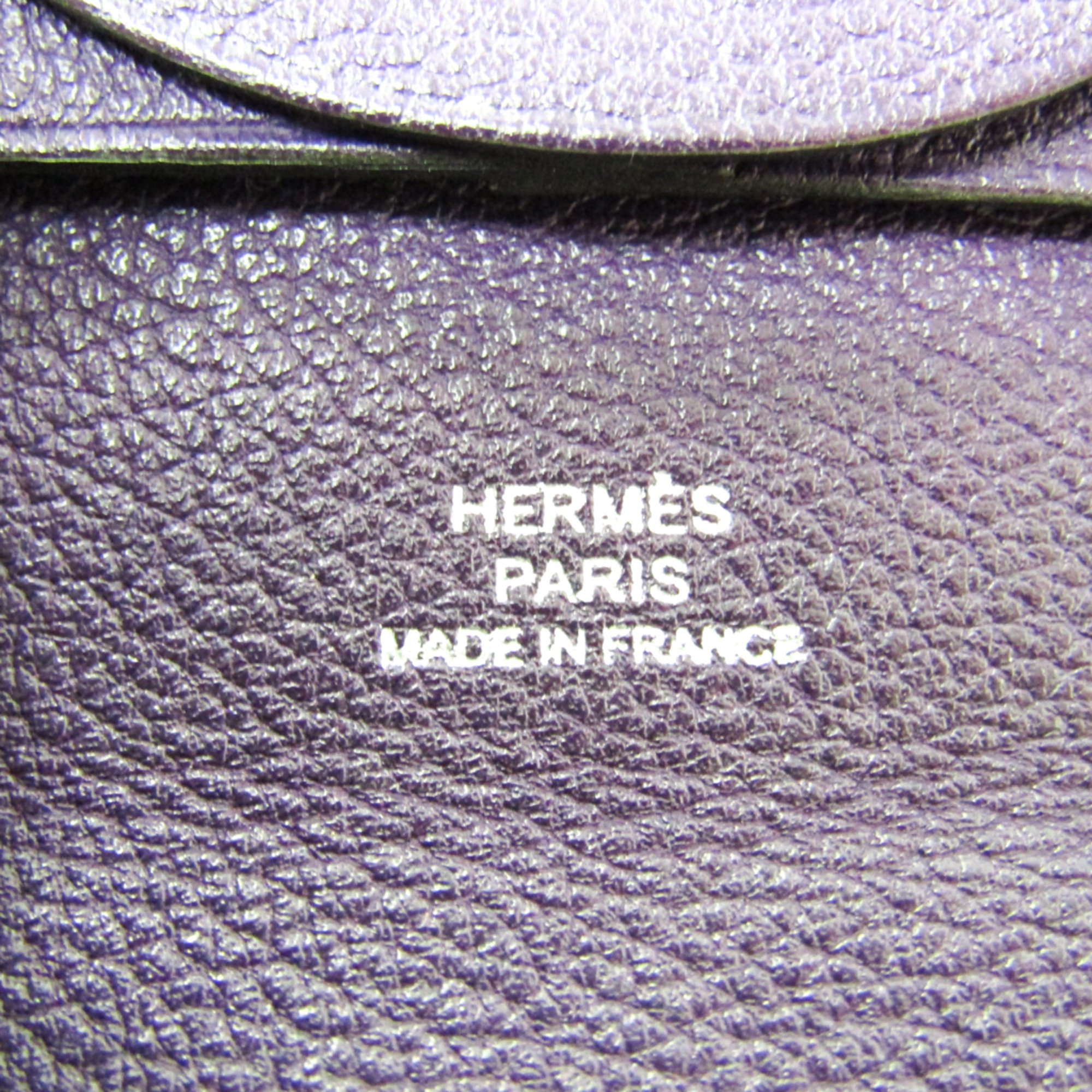 Hermes Bastia Unisex Leather Coin Purse/coin Case Purple