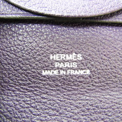 Hermes Bastia Unisex Leather Coin Purse/coin Case Purple