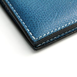 Valextra V8L04 Unisex  Calfskin Bill Wallet (bi-fold) Cobalt Blue