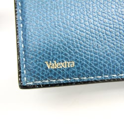 Valextra V8L04 Unisex  Calfskin Bill Wallet (bi-fold) Cobalt Blue