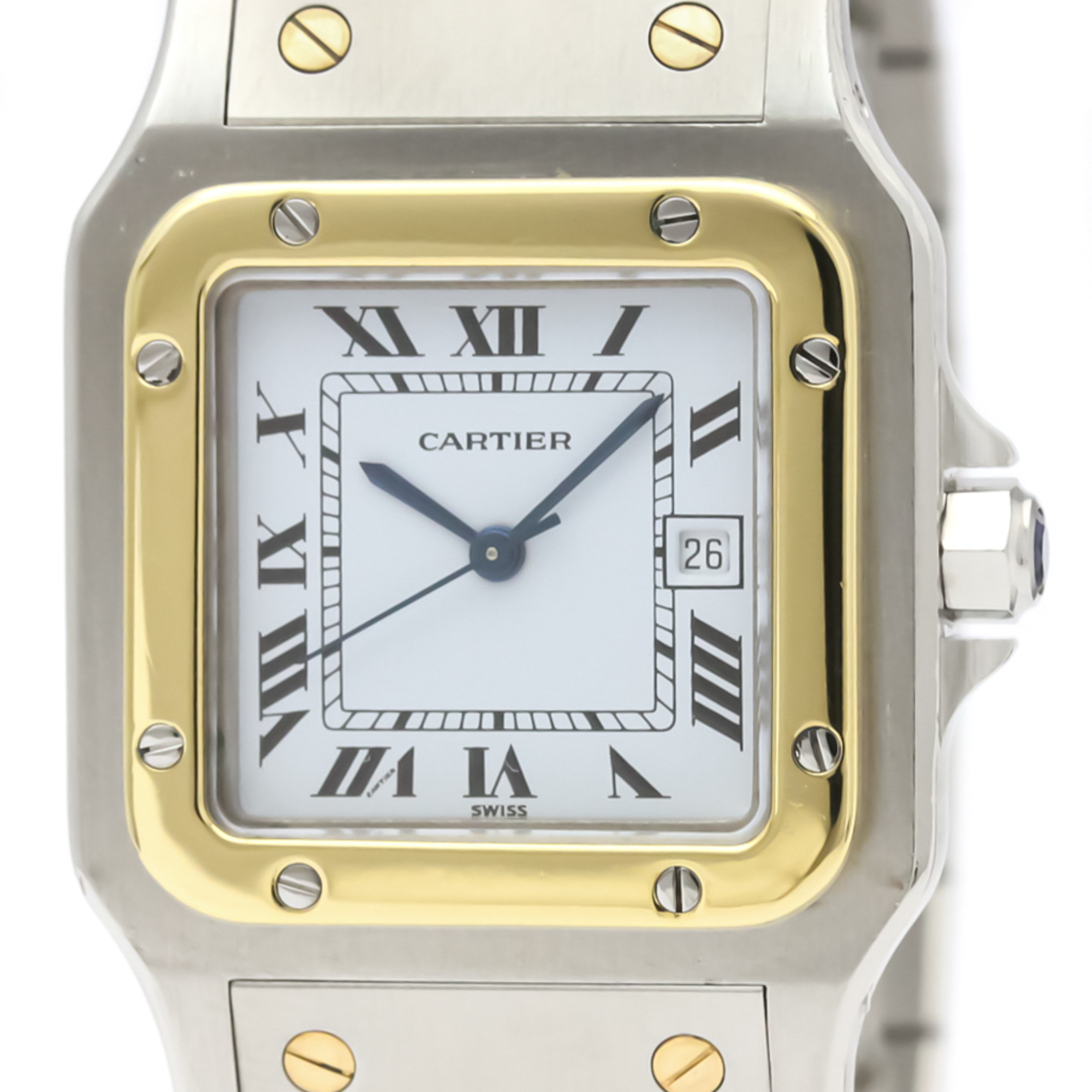 Cartier Santos Galbee Automatic Stainless Steel,Yellow Gold (18K) Men's Dress Watch -