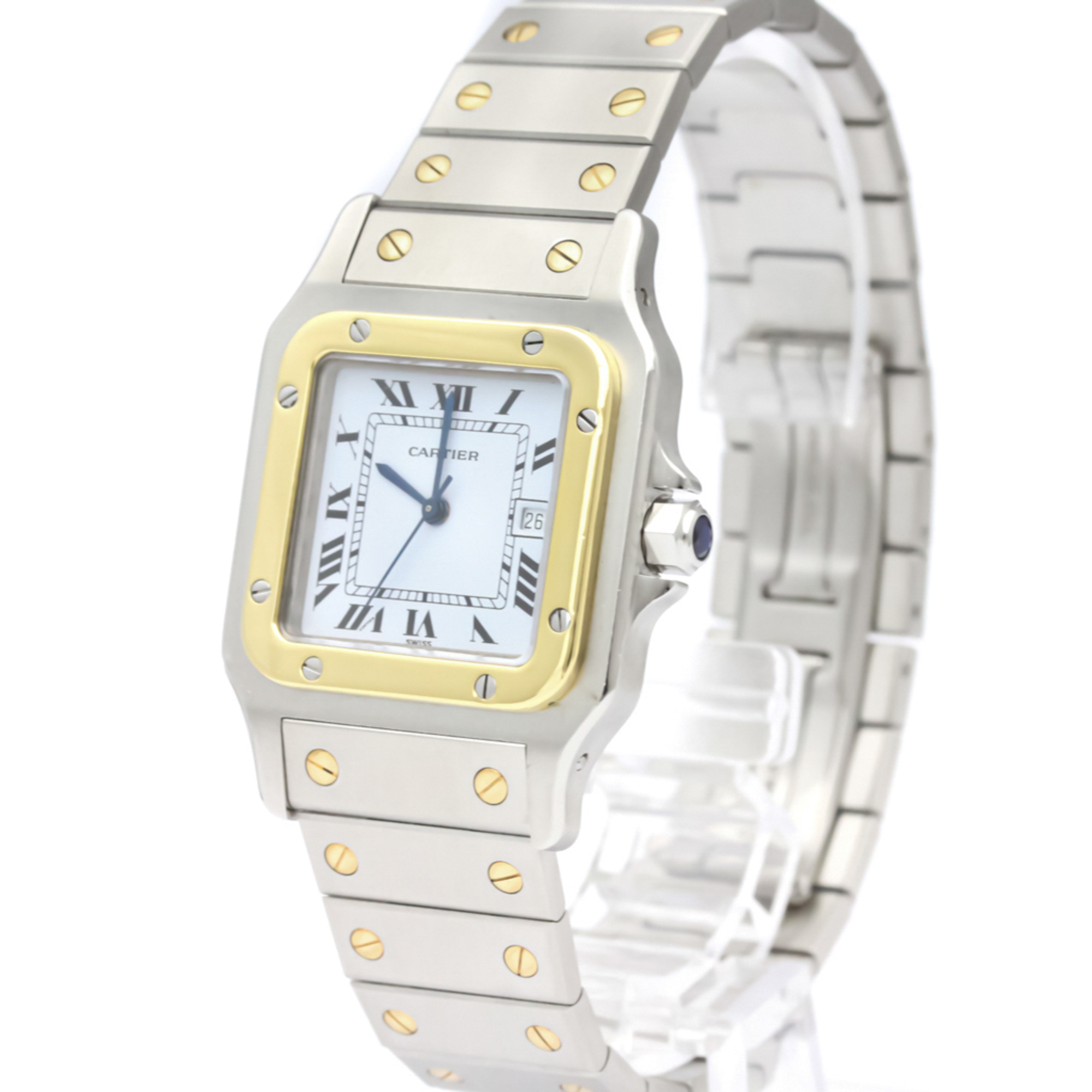 Cartier Santos Galbee Automatic Stainless Steel,Yellow Gold (18K) Men's Dress Watch -