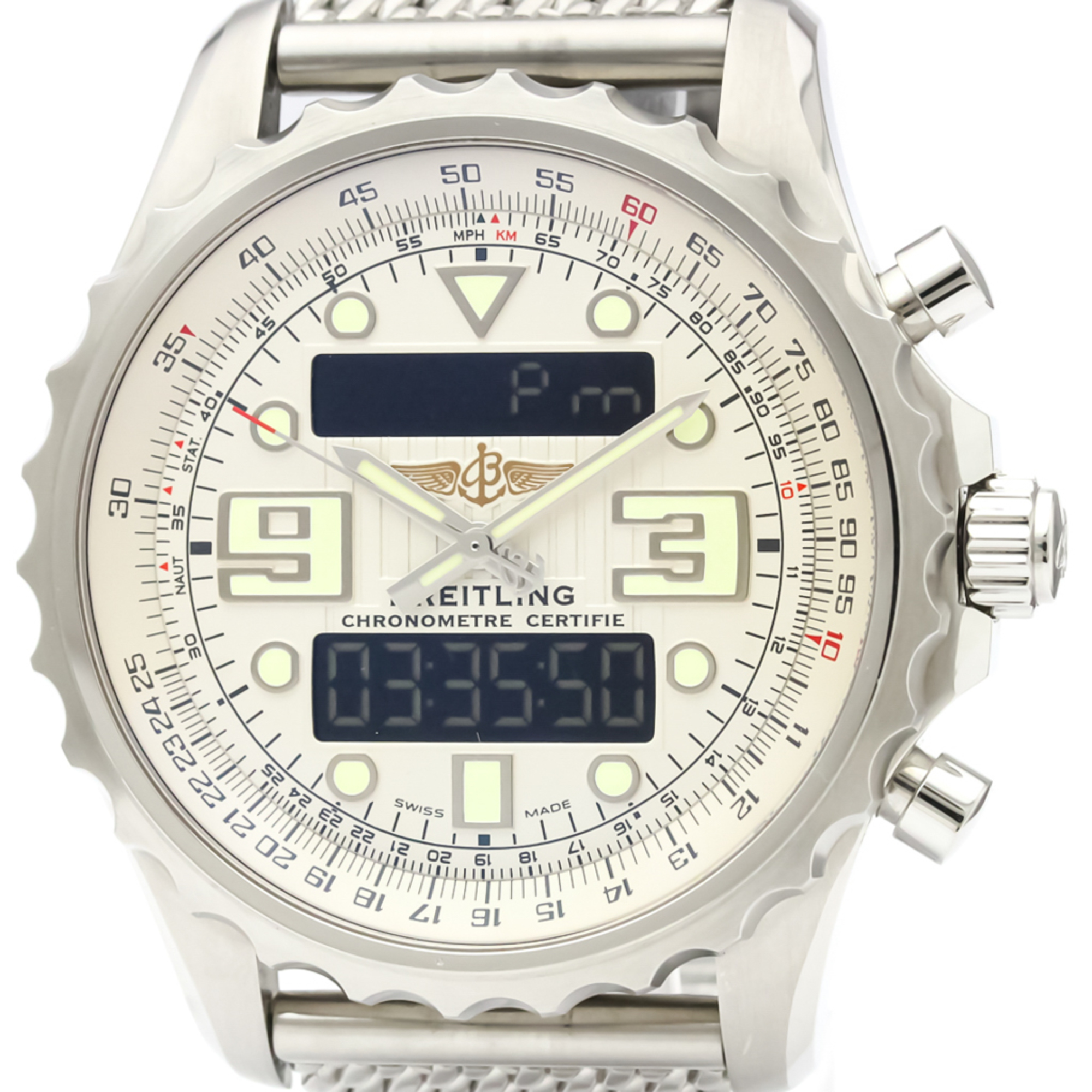 Breitling Chronospace Quartz Stainless Steel Men's Sports Watch A78365