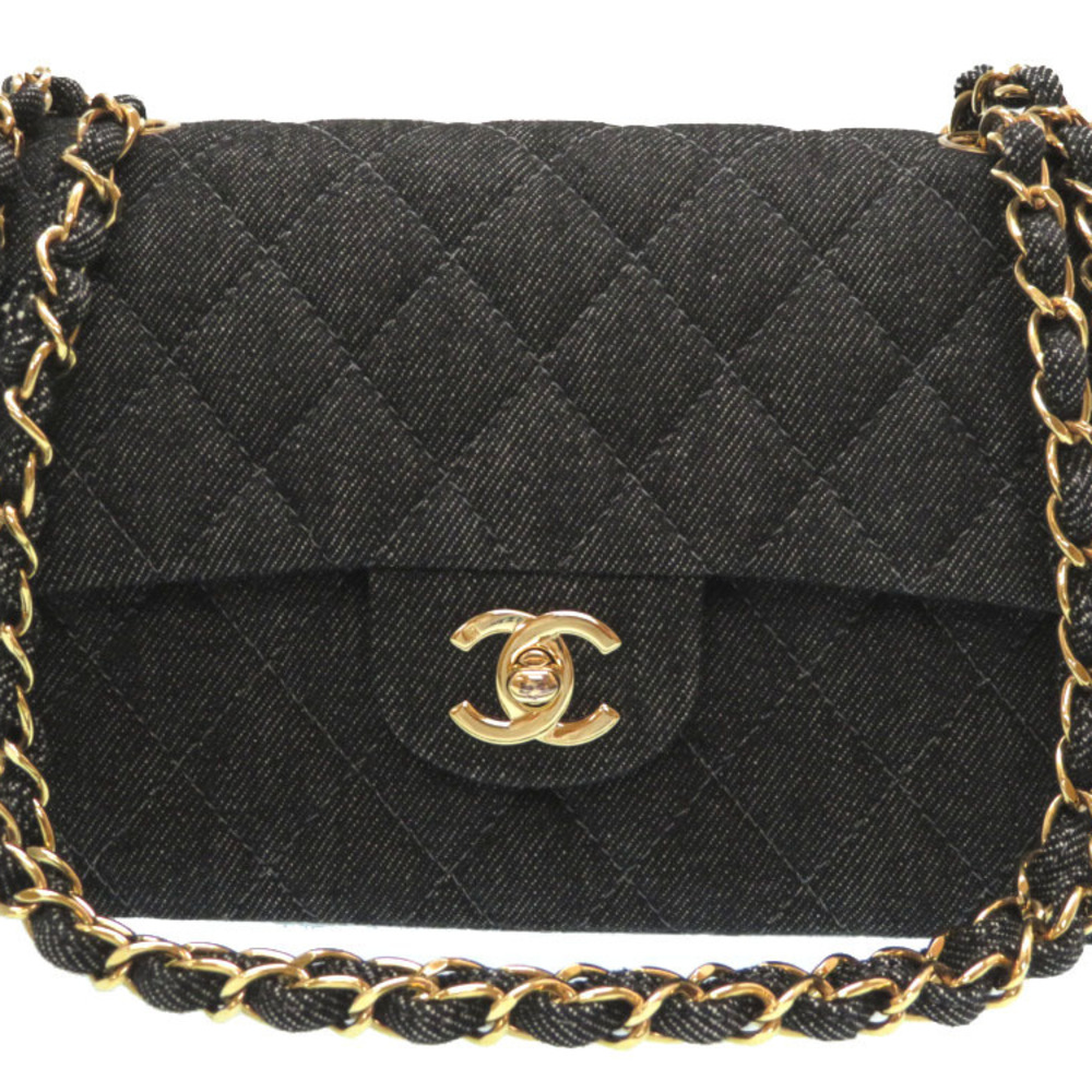 Chanel Black Lamb Jumbo Double Flap Gold - Vintage Lux