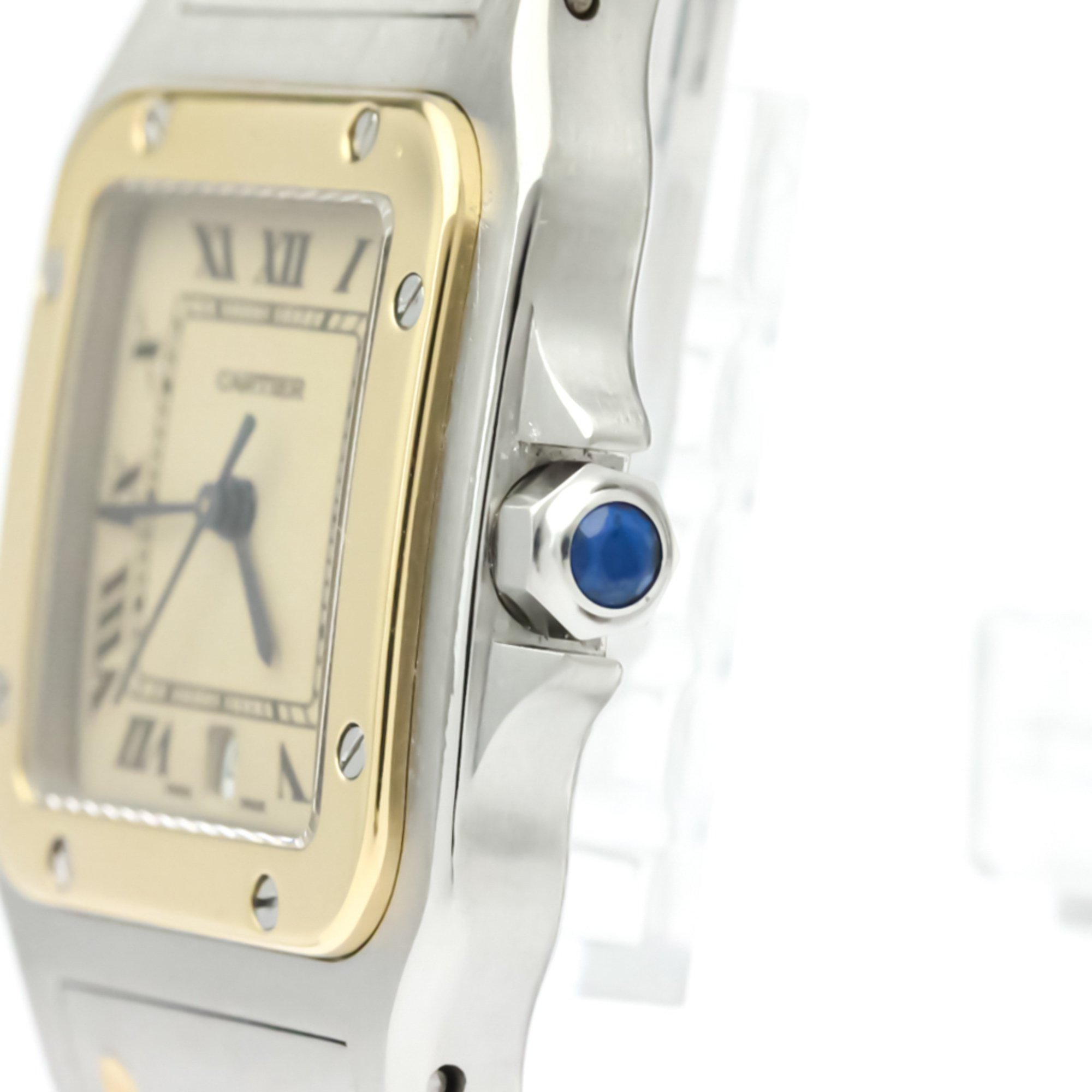 Cartier Santos Galbee Quartz Stainless Steel,Yellow Gold (18K) Men's Dress Watch 187901