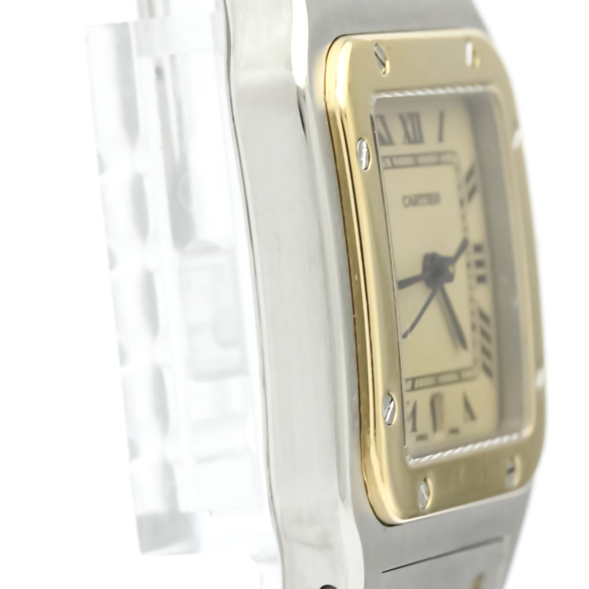 Cartier Santos Galbee Quartz Stainless Steel,Yellow Gold (18K) Men's Dress Watch 187901