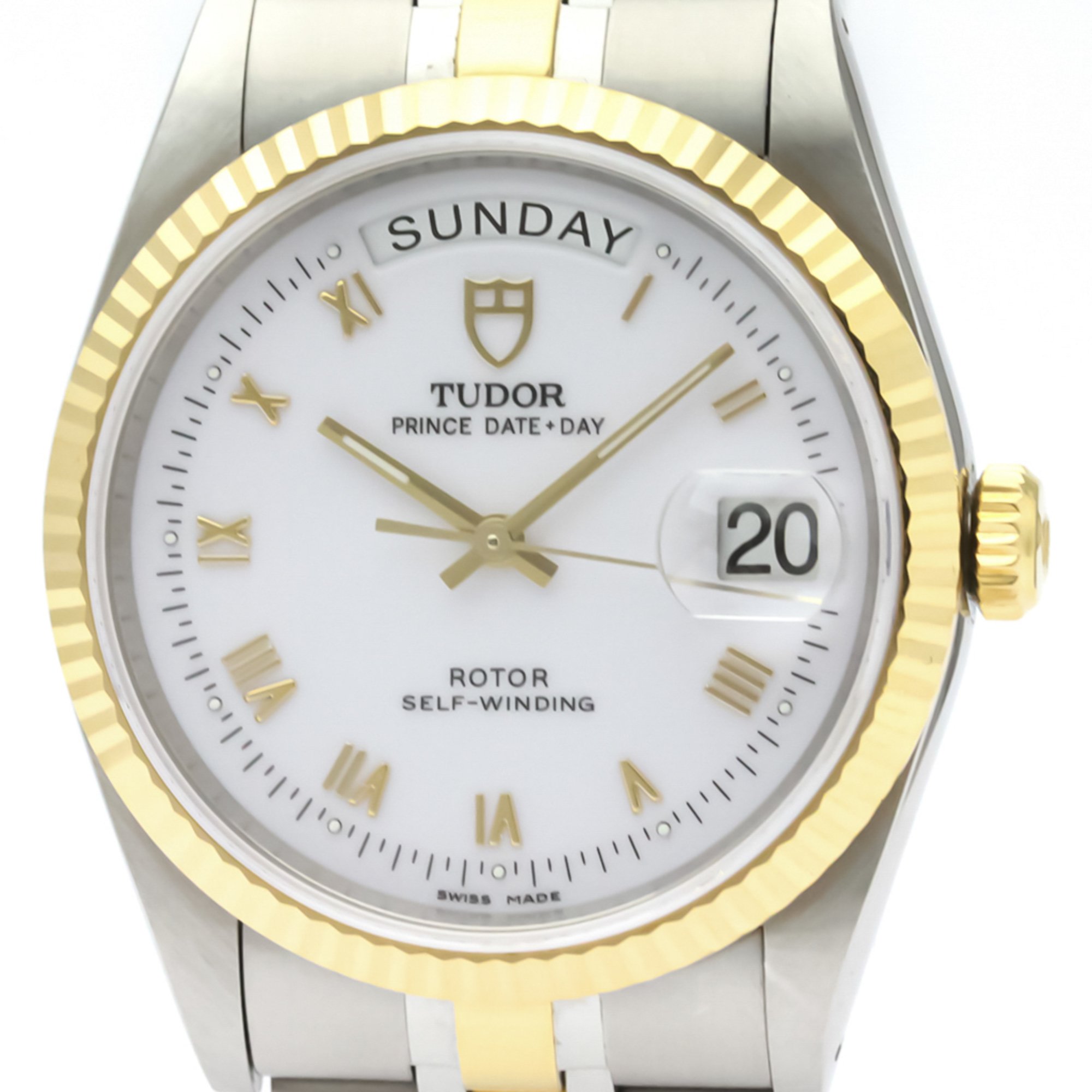 Tudor Prince Date Day Automatic Stainless Steel,Yellow Gold (18K) Men's Dress Watch 76213