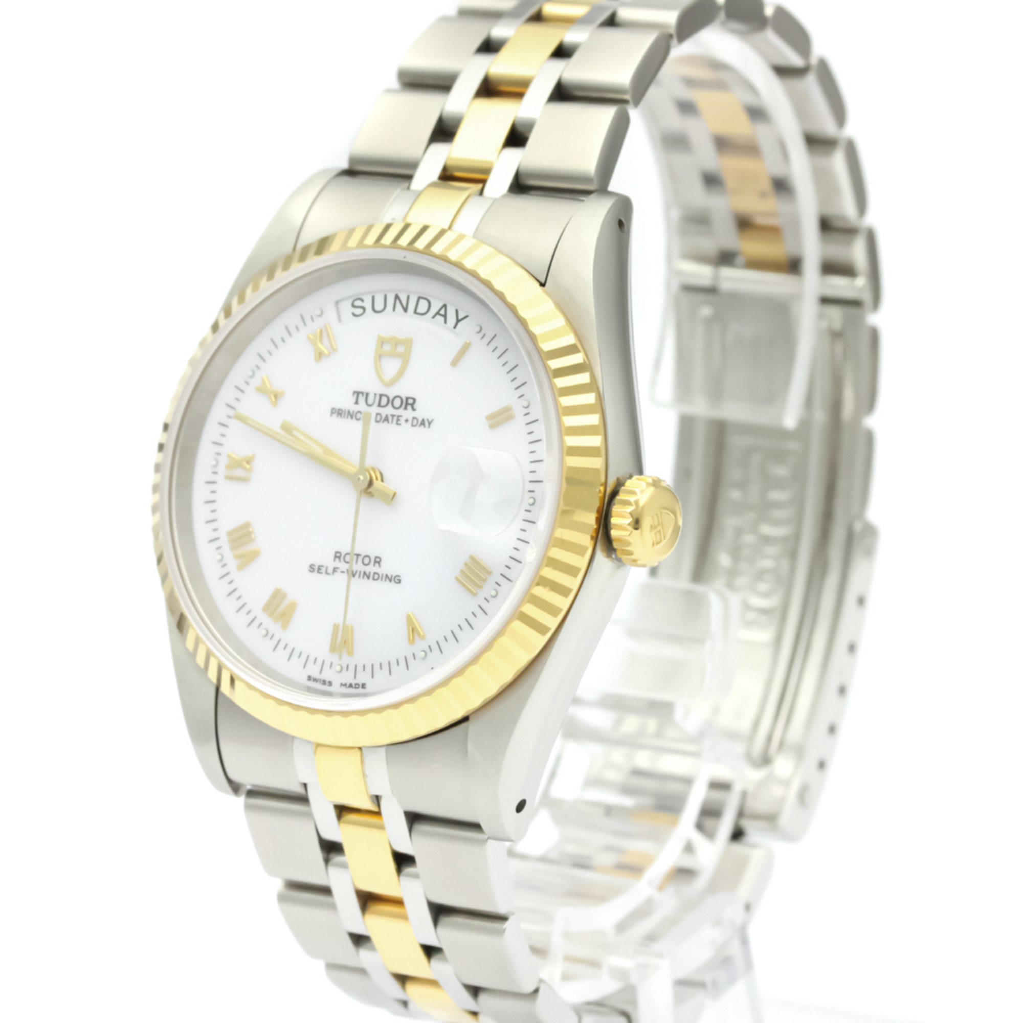 Tudor Prince Date Day Automatic Stainless Steel,Yellow Gold (18K) Men's Dress Watch 76213