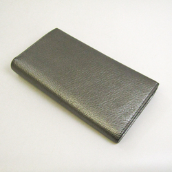 Chanel Women's  Goatskin Long Wallet (bi-fold) Silver