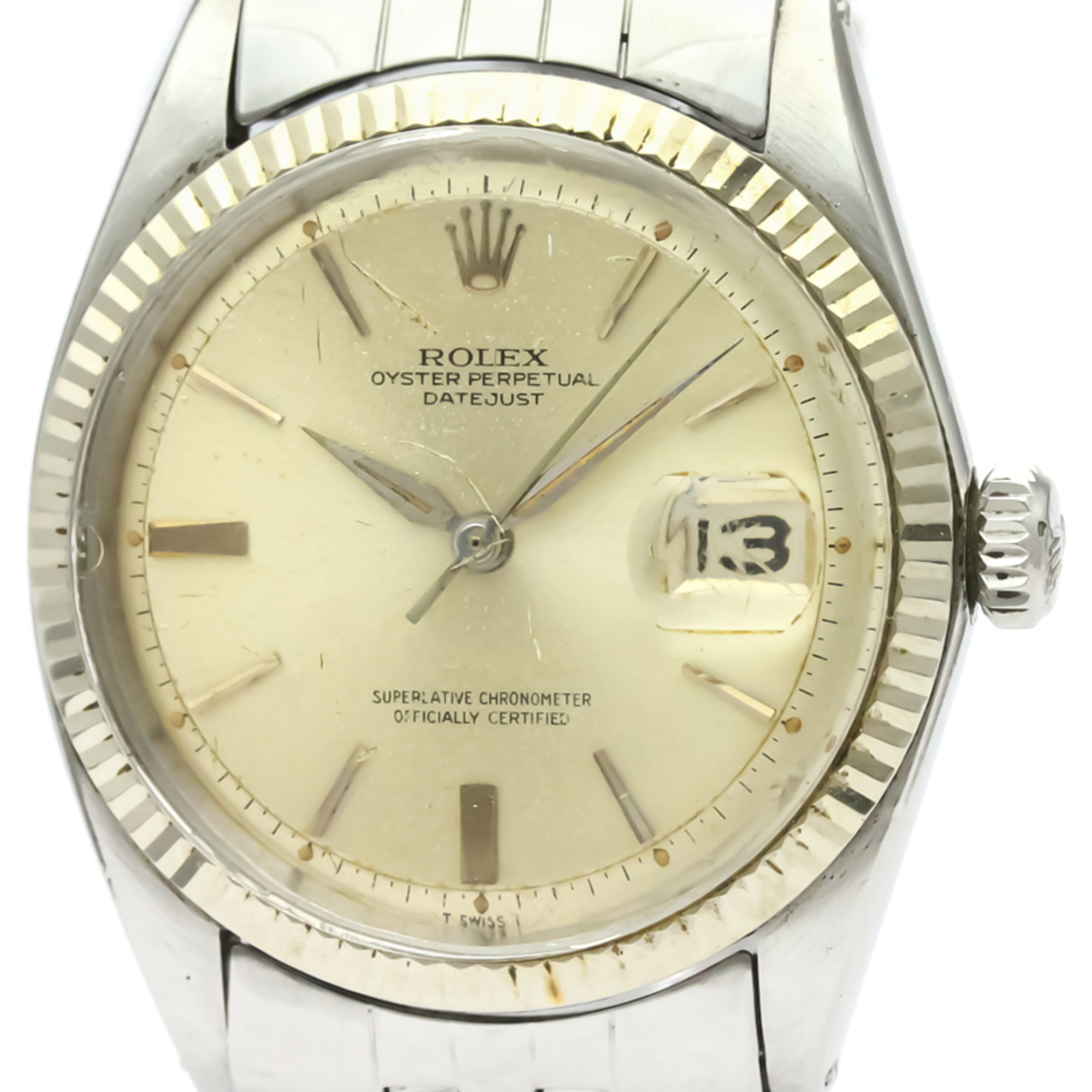 Rolex Datejust Automatic Stainless Steel,White Gold Men's Dress Watch 1601